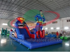 Children Tunnel Games Outdoor Inflatable Superman challenge Obstacle Course