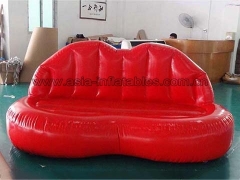 Custom Inflatable Red Lip Mouth Shape Sofa for Party & Interactive Sports Games