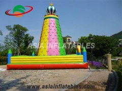 Hot Selling Colorful Kids Games Climbing Wall Inflatable Rock Climbing Mountain For Sale