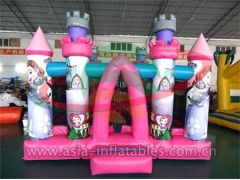 Children Party and Event Party Inflatable Pink Cartoon Mini Bouncer