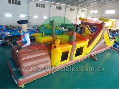 New Quality Bossaball Game Inflatable Pirate Obstacle Course Games For Party