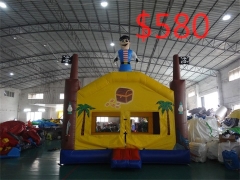 Cartoon Moonwalk Inflatable Castle Bouncer Combo For Kids