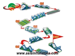 Cheap Inflatable Assault Obstacle Courses For School Training for Carnival, Party and Event