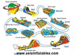 Hot Selling Party Inflatables Inflatable 5k Obstacle Run Race for Big Event in Factory Price