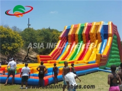 Race Inflatable Multi Lanes Slide