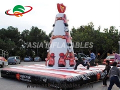 Customized Durable PVC Inflatable Climbing Wall Inflatable Rock Climbing Wall For Children & Interactive Sports Games