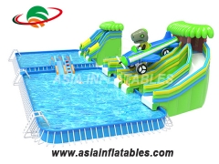 Big Inflatable water park with slide